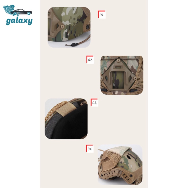 Galaxy Mũ Bảo Hiểm Họa Tiết Rằn Ri Có Khóa Điều Chỉnh Nhanh