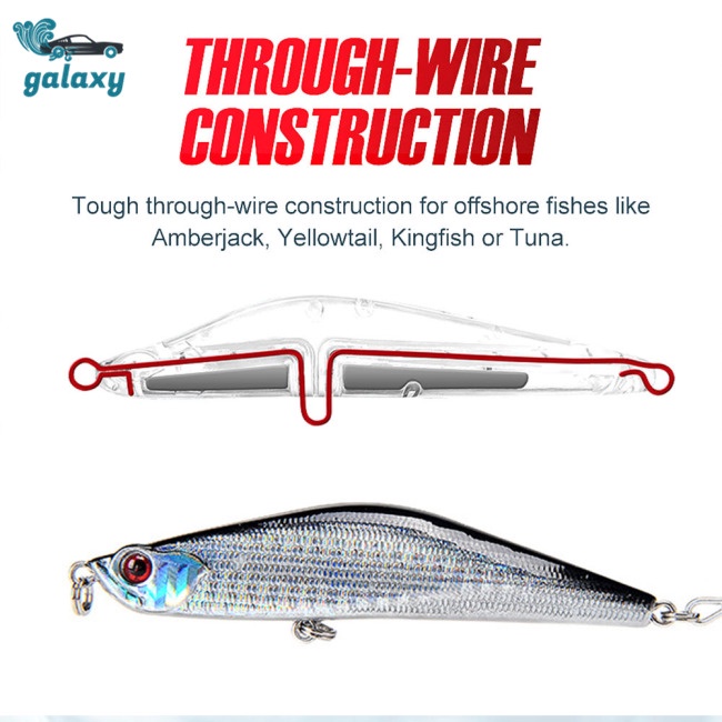 Galaxy Mồi Câu Cá Giả 9cm / 16g Chất Lượng Cao