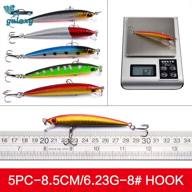 Galaxy Set 48 Mồi Giả Nhử Cá Bằng Nhựa Mềm Kèm Móc Câu