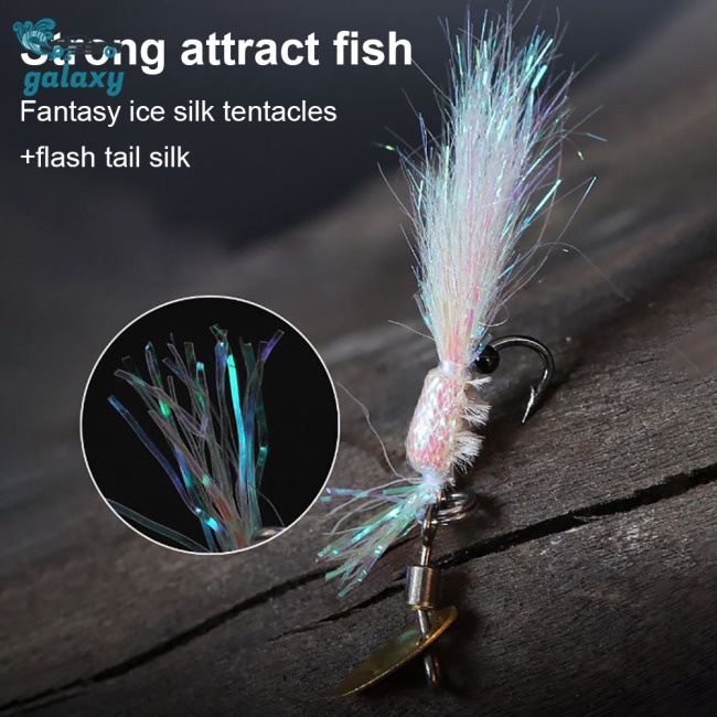 Galaxy Bộ 5 Mồi Câu Hình Côn Trùng Bằng Thép Carbon Cao Cấp