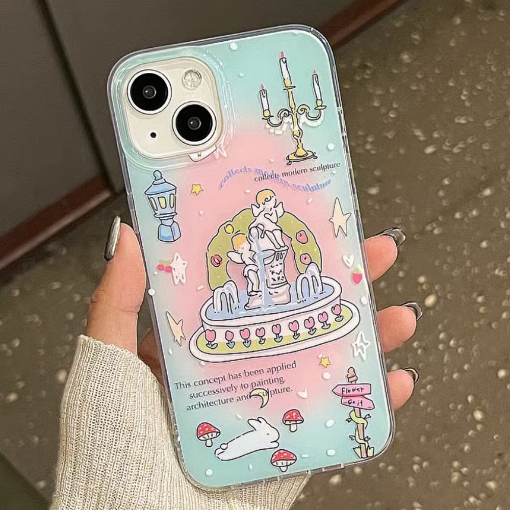 Ốp Điện Thoại TPU Dẻo Họa Tiết Hoạt Hình Cupid Dễ Thương Chống Bám Vân Tay / Rơi Cho IPhone 11 12 13 14 Pro Max