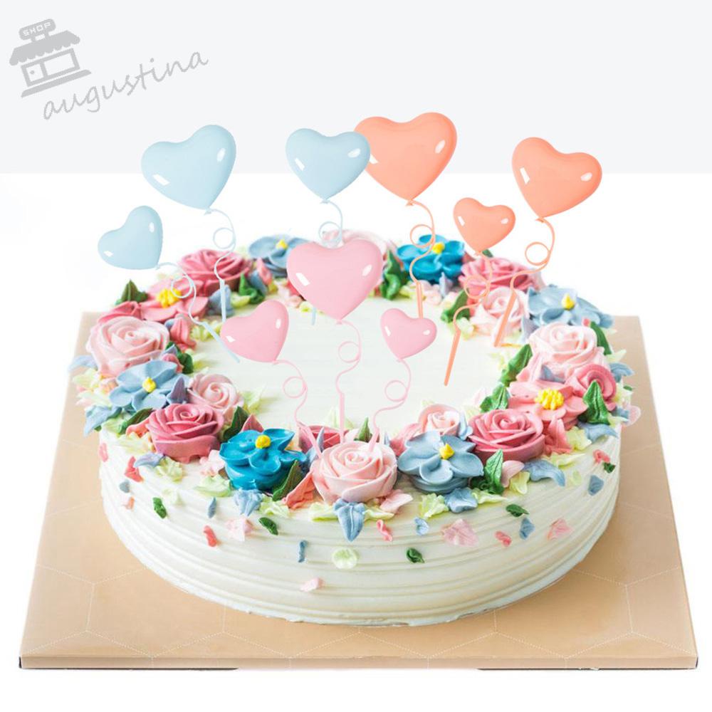 AUGUSTINA Set 4 Que Cắm Trang Trí Bánh Cupcake Bằng Nhựa