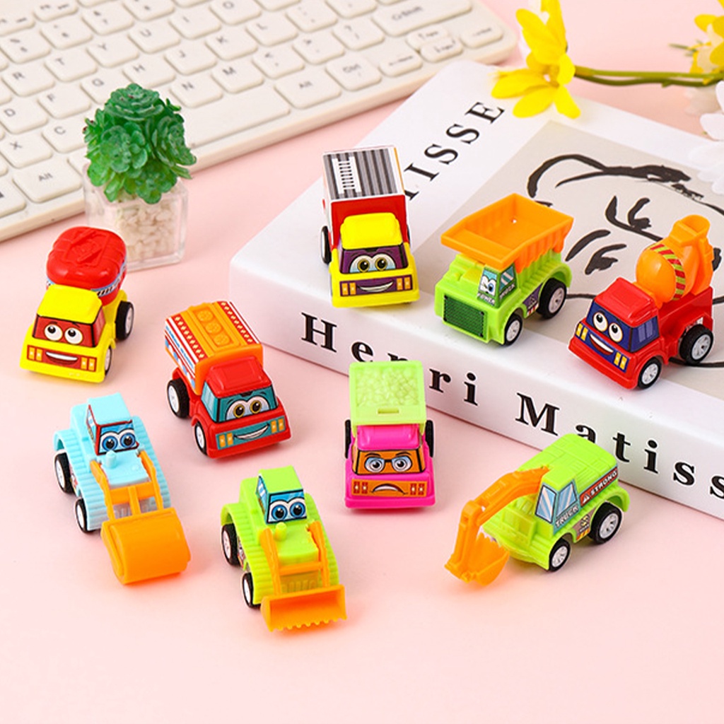 Xe Kéo Đồ Chơi Bằng Nhựa Họa Tiết Hoạt Hình Cho Bé 2-6 Tuổi YL141