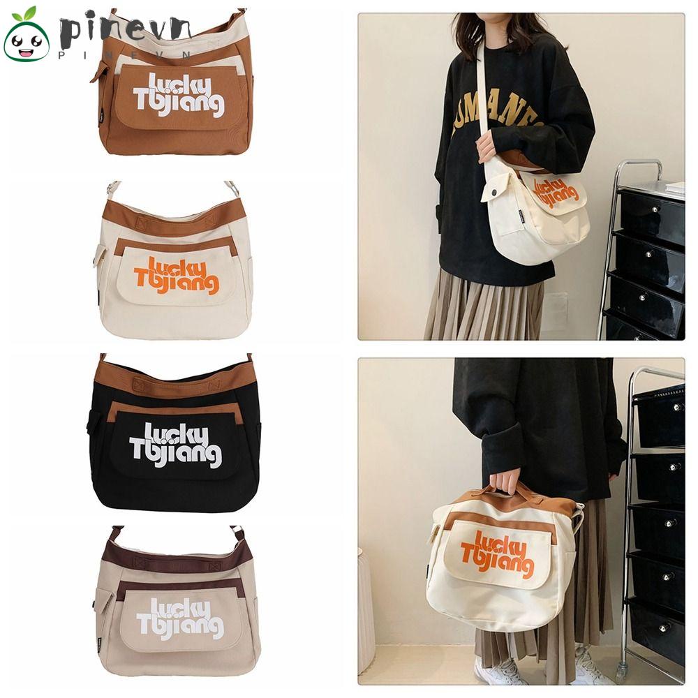 PINEVN Túi Vải Đeo Chéo In Họa Tiết Thời Trang Dành Cho Nữ