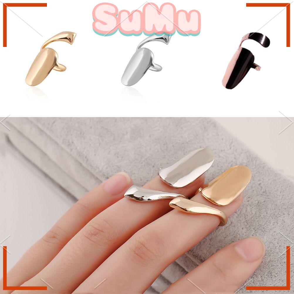 SUMU Nhẫn Đeo Móng Tay Kim Loại Thời Trang Dành Cho Nữ