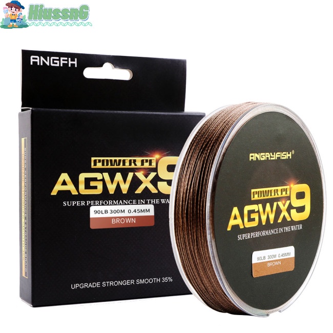 Hus Cuộn Dây Câu Cá Angryfish Agwx9 300m Làm Mịn Khoảng Cách Tuyệt Vời Cho Hoạt Động Câu Cá