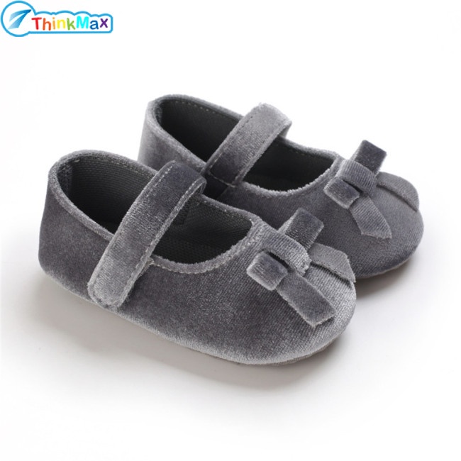 Thinkmax 1 Đôi Giày Công Chúa Đế Mềm Thắt Nơ Cho Bé Gái Từ 0-18 Tháng Tuổi