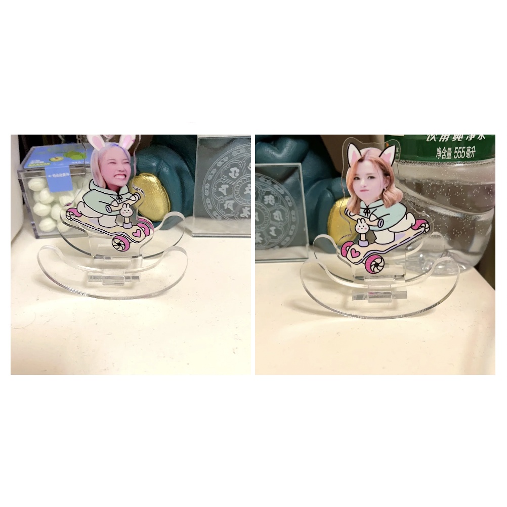 Quạt Hai Mặt Bằng Acrylic Hai Mặt Dùng Trang Trí Bàn