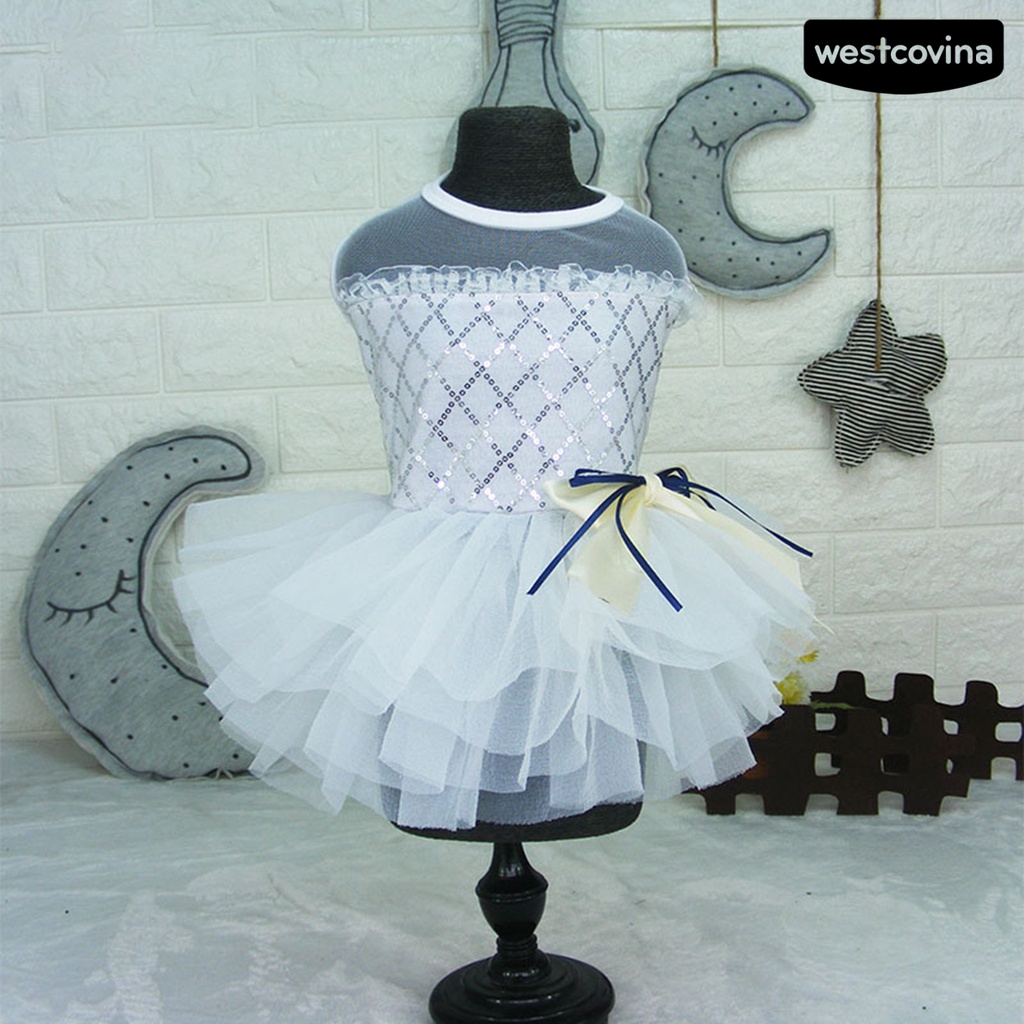 [COD]♞Đầm Không Phai Họa Tiết Chấm Bi Thắt Nơ Xinh Xắn Thoáng Khí Cho Cún Cưng