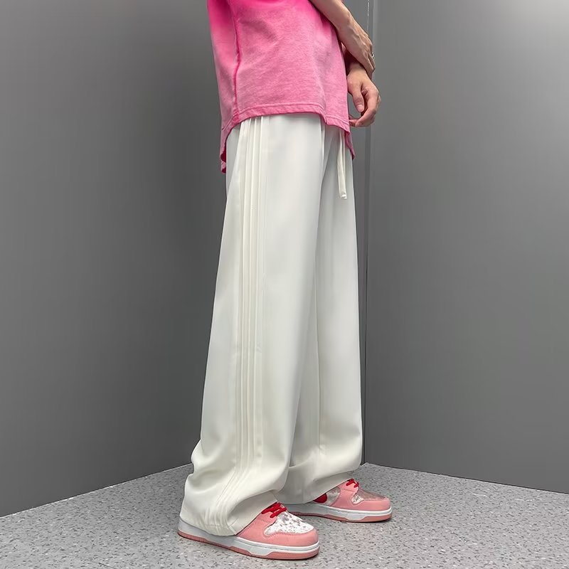 Quần Dài Dáng Rộng Chất Lụa Lạnh Thời Trang Xuân Thu Cho Nam