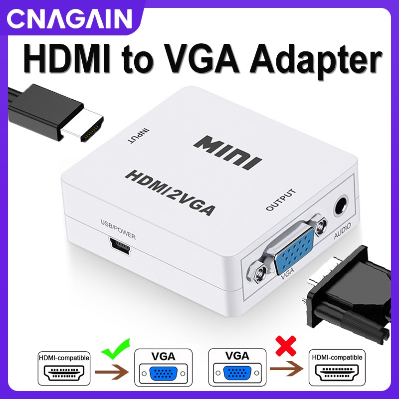 Cáp ChuyểN ĐổI HDMI2VGA 1080P Sang VGA Cho PC / Laptop / TV / MáY ChiếU