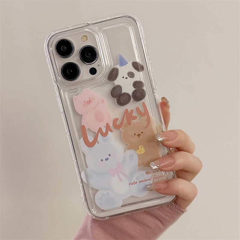 Ốp Điện Thoại Túi Khí Chống Sốc Hình Động Vật Cho iphone15 / 14promax / 13 / 12 / 11 XR / XS / X / XSMAX / 6PLUS / 6SPLUS / 7 / 8PLUS