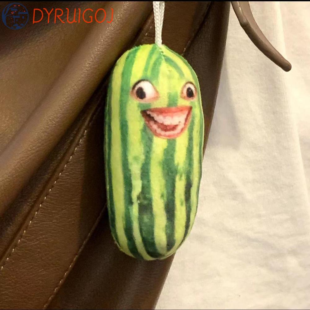 DYRUIDOJ Móc Khóa Dưa Hấu Nhồi Bông Có Âm Thanh Vui Nhộn Thời Trang