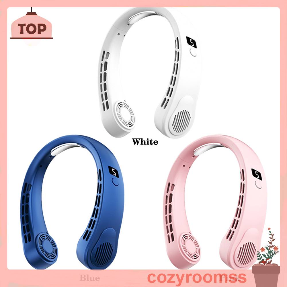 Quạt Làm Mát Đeo Cổ Nhanh Chóng Màn Hình Kỹ Thuật Số Di Động Cho Nam Và Nữ