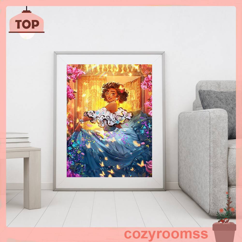 Tranh Đính Đá Kim Cương Toàn Bộ 5D DIY Hình Vẽ Công Chúa