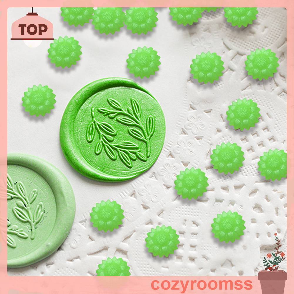 Bộ 100 Hạt Sáp Dạ Quang Đóng Dấu Niêm Phong Thiệp Cưới DIY