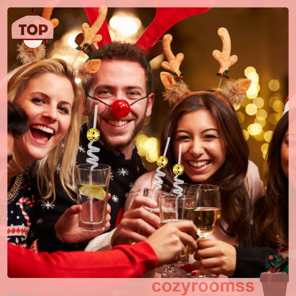 Set 10 Ống Hút 70s Màu Sắc Tươi Tắn Dùng Để Trang Trí Tiệc Sinh Nhật / Đám Cưới