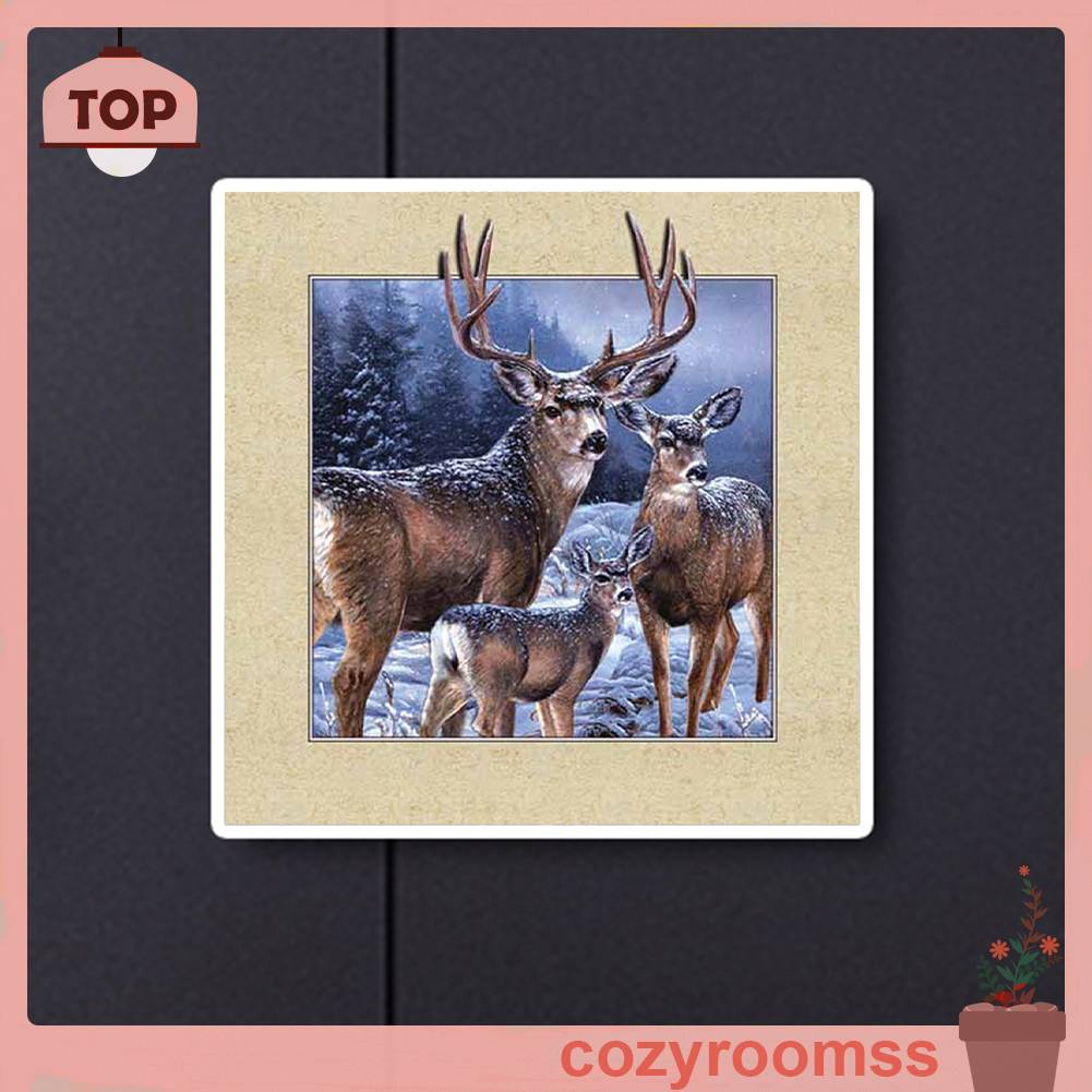 Tranh Đính Đá Kim Cương Toàn Bộ 5D DIY Hình Vẽ Hươu