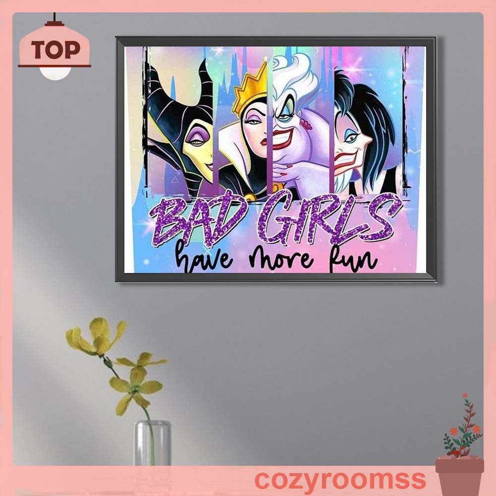 Tranh Đính Đá Kim Cương Toàn Bộ 5D DIY Hình Người Phụ Nữ Xấu