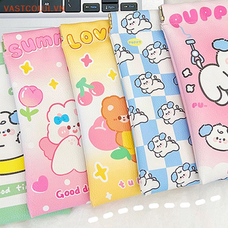 Hộp Đựng Mắt Kính Bằng Da PU Hình Chú Chó Hoạt Hình Dễ Thương