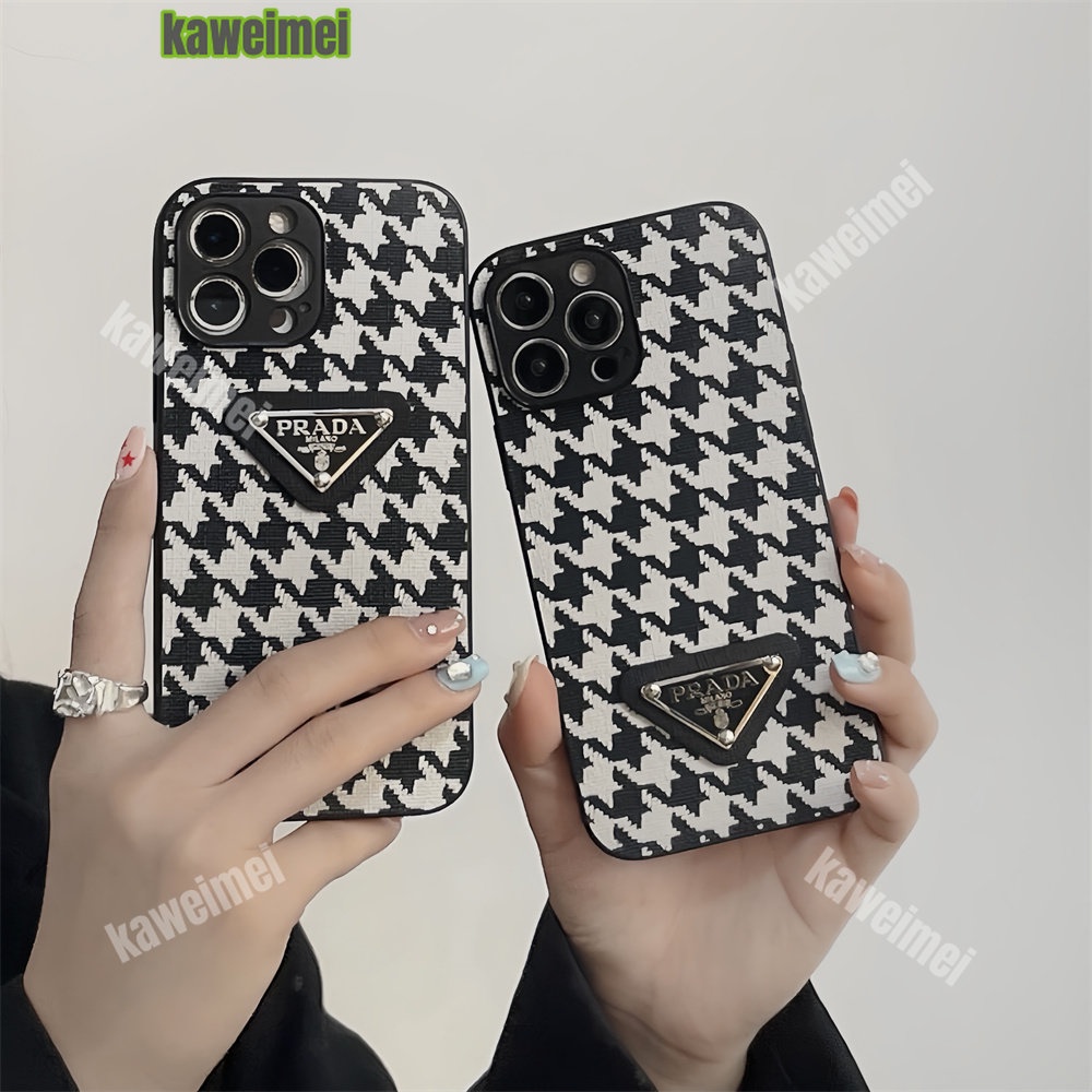 Ốp Điện Thoại Da Mềm Họa Tiết Prada 3D Cho iPhone 14 13 Mini Pro Max12 Mini 11 Pro Max Xs Max XR 7 / 8 Plus 6 / 6s
