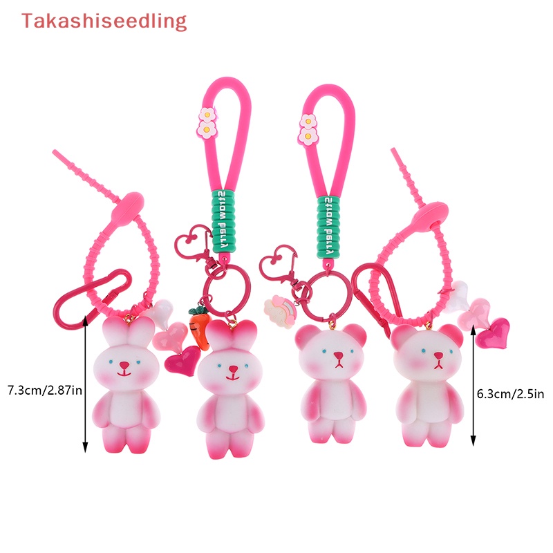 Móc Khóa Hình Thỏ / Gấu Hoạt Hình Dễ Thương Trang Trí Ba Lô / Ô Tô