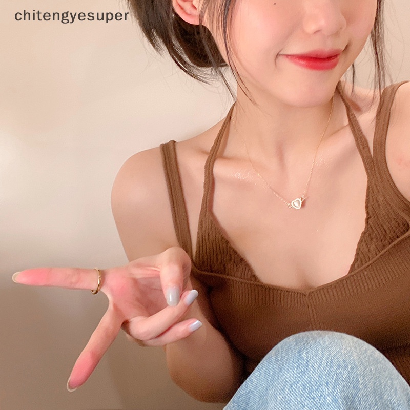 Vòng cổ Mặt Trái Tim Đính Đá Zircon Phong Cách Hàn Quốc Thời Trang Cho Nữ