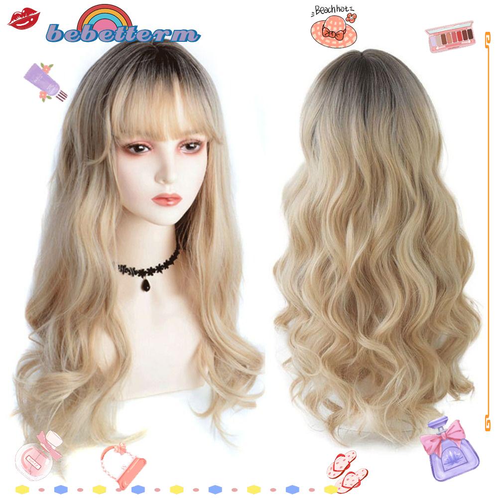 BEBETTERM Bộ Tóc Giả Nữ Gợn Sóng Lớn Chịu Nhiệt Cao