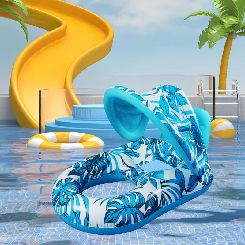 [Fenteer1] Ghế Phao Bơm Hơi Màu Xanh Dương Ổn Định Dành Cho Người Lớn