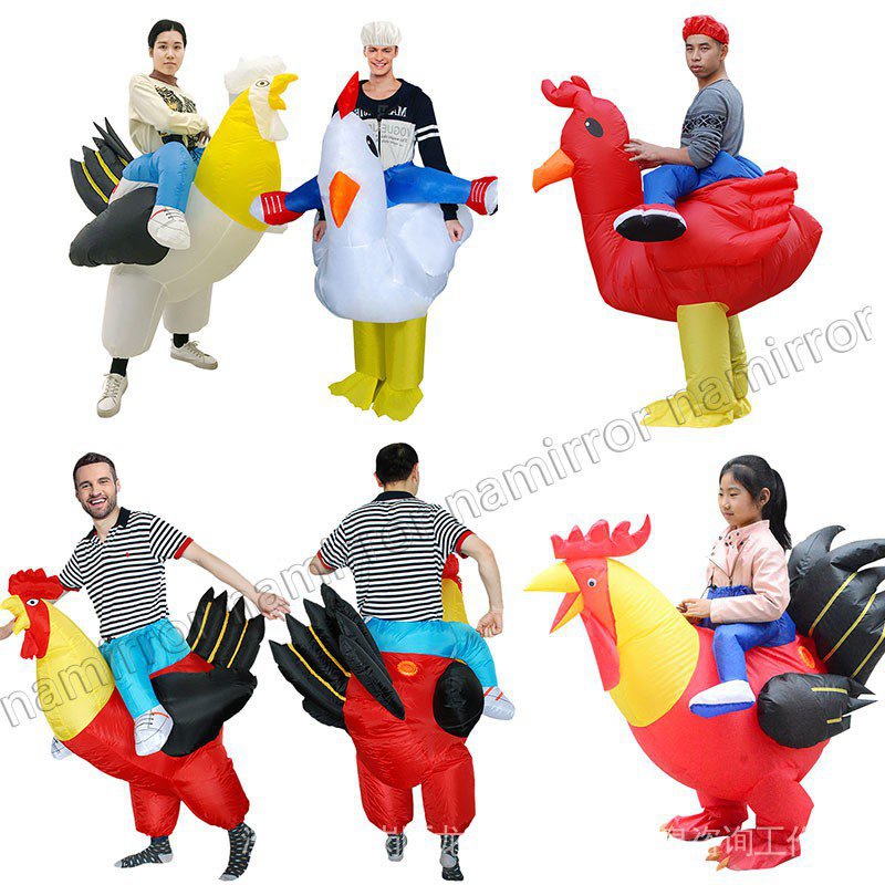 Bộ Đồ Bơm Hơi Hóa Trang Hươu Cao Cổ / Cá Mập / Chim Hồng Hạc Dịp Halloween