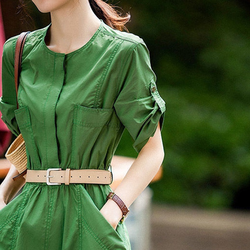 Đầm ôm Dáng Dài Thắt Eo Phong Cách Hàn Quốc Thời Trang