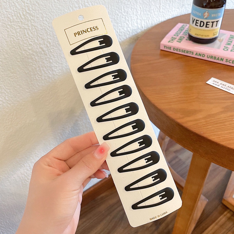 Set 10 Kẹp Tóc Trơn Màu Xinh Xắn Dành Cho Bé Gái