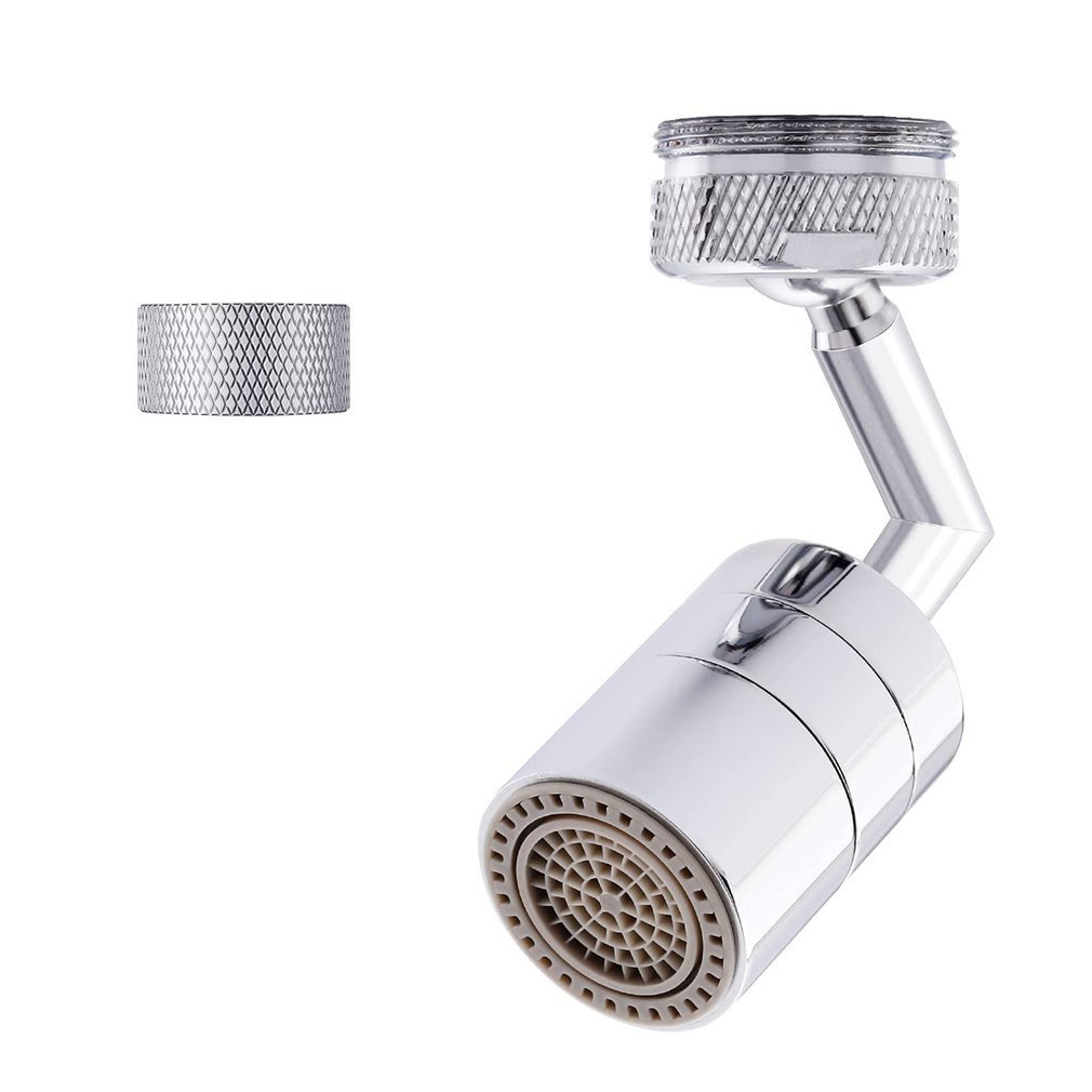 =Christmas=Splash Filter Faucet 720 Degree Rotating Double Outlet Faucet Extender Aerator