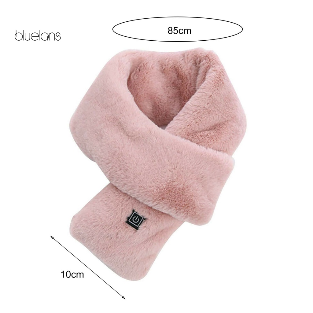 Bluelans Khăn Choàng Cổ Lông Thỏ Giả Mềm Mại Màu Trơn 3 Chế Độ Nhiệt Chống Lạnh Giảm Đau Vai Mùa Đông Có Thể Giặt Rửa Cho Nam Và Nữ