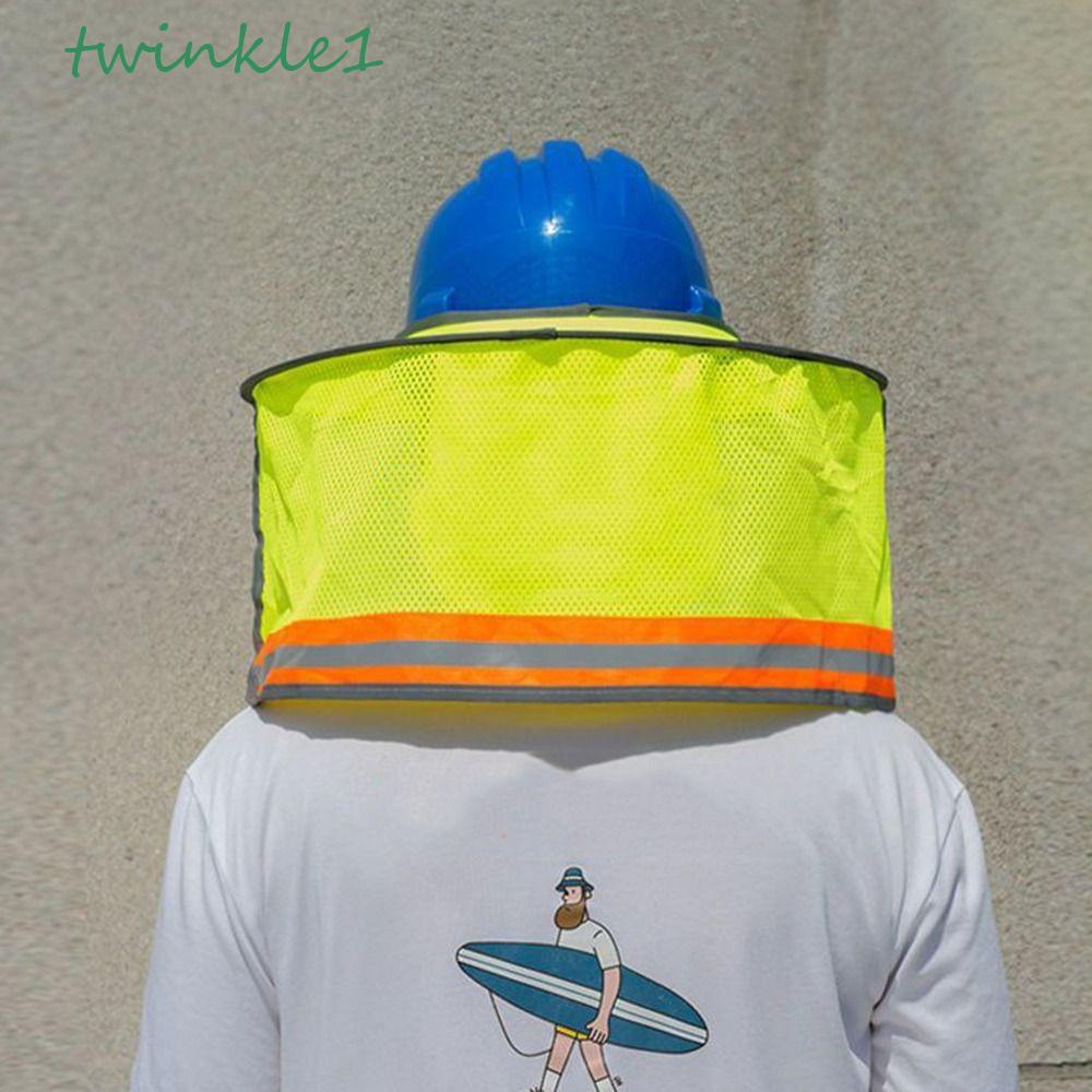 Mũ Bảo Hiểm Cứng Chống Nắng Hở Lỗ Thoáng Khí Kèm Tấm Chắn Cổ Cho Nam Và Nữ