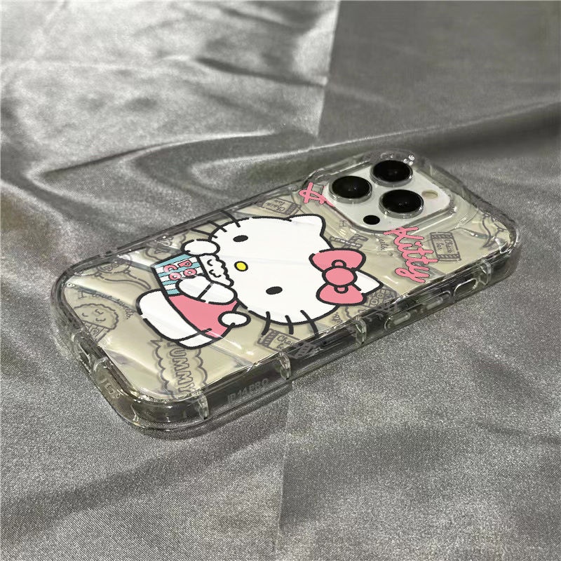 Ốp Điện Thoại Mềm Trong Suốt Họa Tiết Mèo Kitty Dành Cho Iphone 11 / / 14Promax 87 1312 / 6XWS