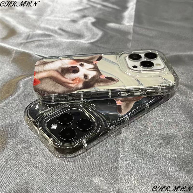 Ốp Điện Thoại Mềm Trong Suốt Hình Cún Dễ Thương Cho Iphone 1312 / Cute / plus xr 8 117 14Promax RI2Z