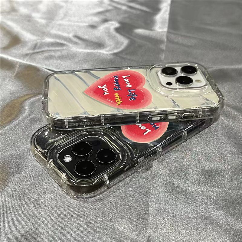 Ốp Điện Thoại Mềm Trong Suốt Họa Tiết Trái Tim / Chữ Tiếng Anh Dễ Thương Dành Cho Iphone 14 Pro Max 8111312Plussins7 / Gafhhhh