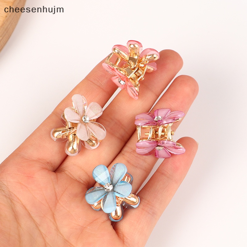 Set 5 Kẹp Tóc 2cm Màu Trắng / Xanh Dương / Tím Phong Cách Hàn Quốc Cho Nữ