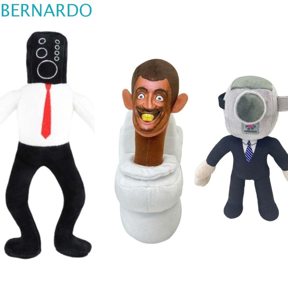 Bernardo Đồ Chơi Nhồi Bông Hình Người Đàn Ông Ngồi Toilet Skibidi Đáng Yêu Mềm Mại Trang Trí Nhà Cửa