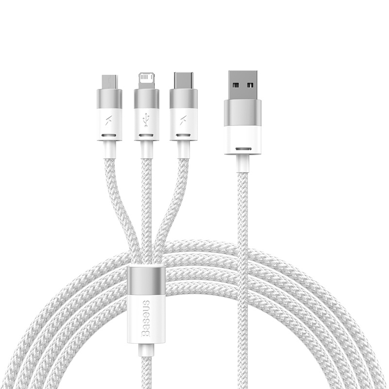 Dây Cáp Sạc Nhanh Baseus 3 Trong 1 Cho Điện Thoại Samsung Xiaomi Poco 14 13 Pro 3.5A