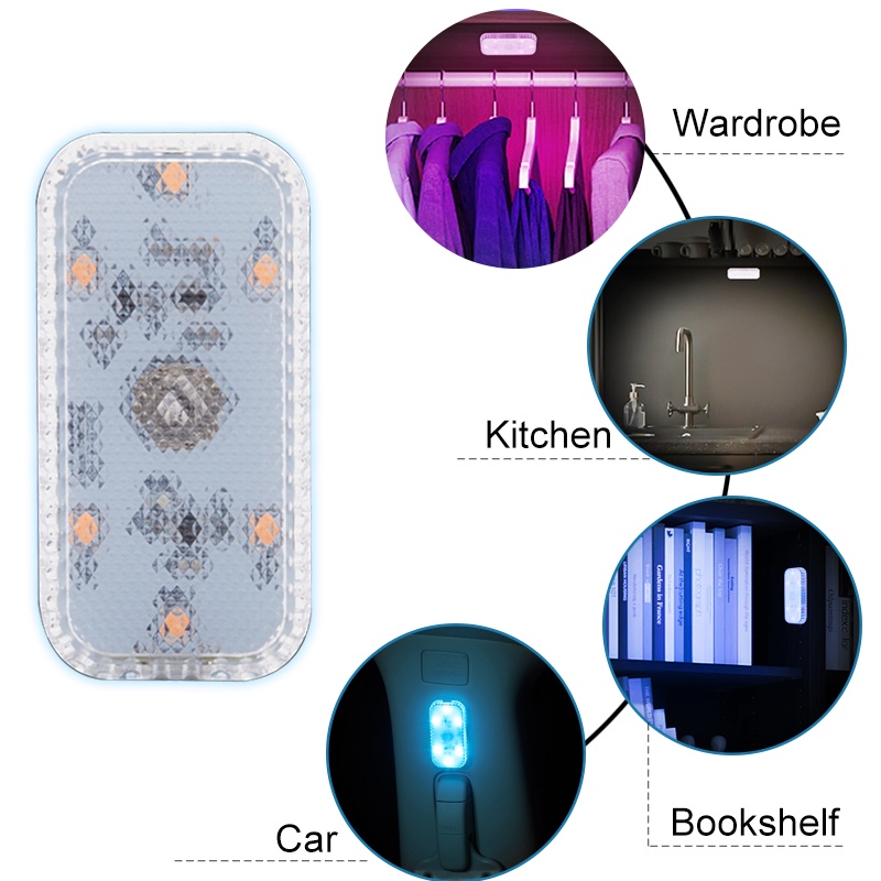 Đèn LED Mini Không Dây Cảm Ứng Chạm Để Đọc Sách Gắn Trần Xe Hơi