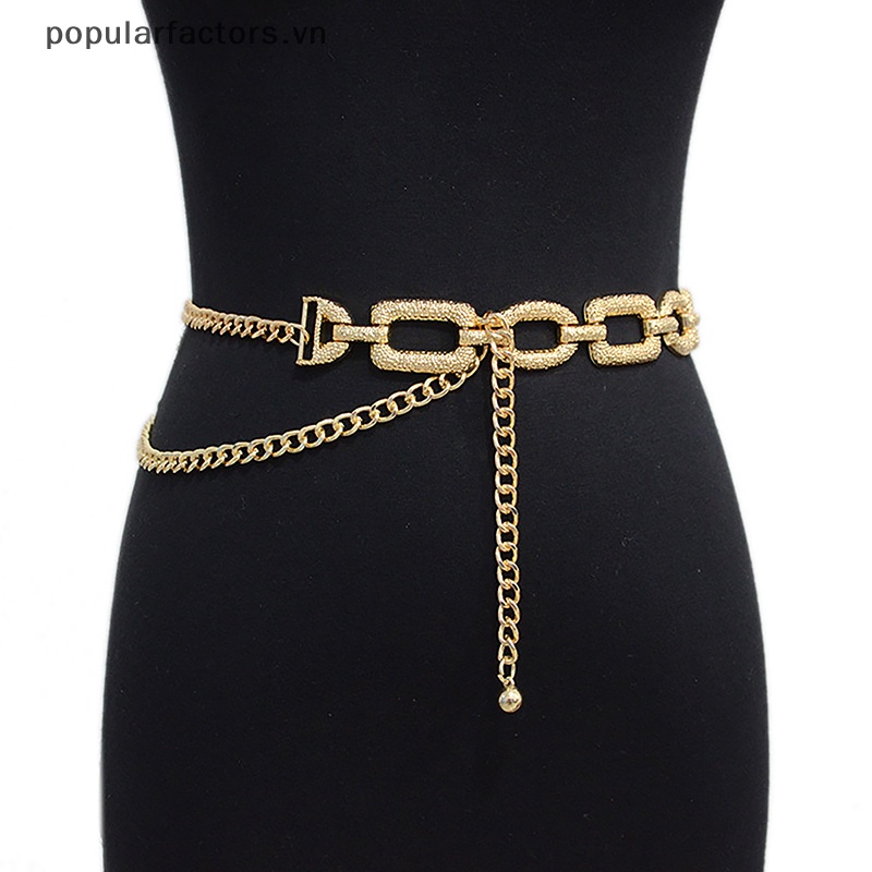 Thắt Lưng Dây Xích Kim Loại Ôm Dáng Thời Trang Mùa Hè Dễ Phối Đồ Cho Nữ
