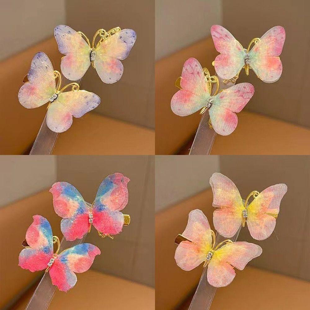 Bộ 2 Kẹp Tóc Đính Đá Bằng Hợp Kim Phong Cách Hàn Quốc Cho Nữ