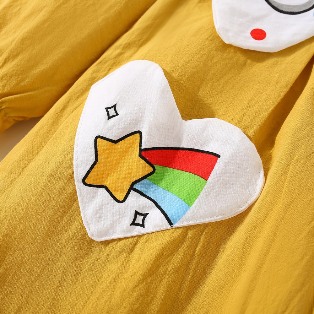 Đầm Tay Dài In Họa Tiết Hoạt Hình Dễ Thương Thời Trang Cho Bé Gái