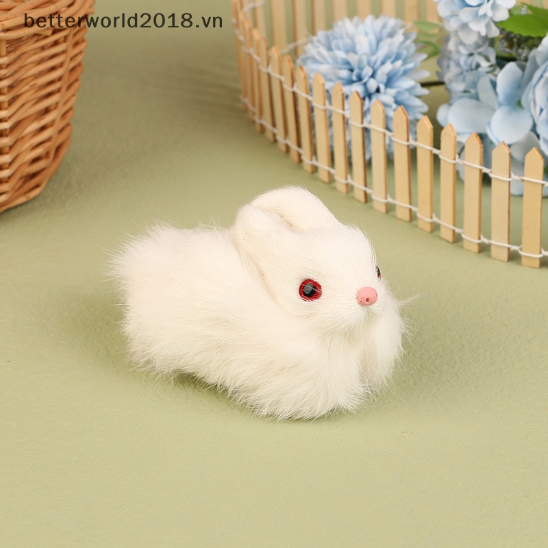 Đồ trang trí Động Vật Giả Lông Thỏ Trang Trí Nhà Cửa