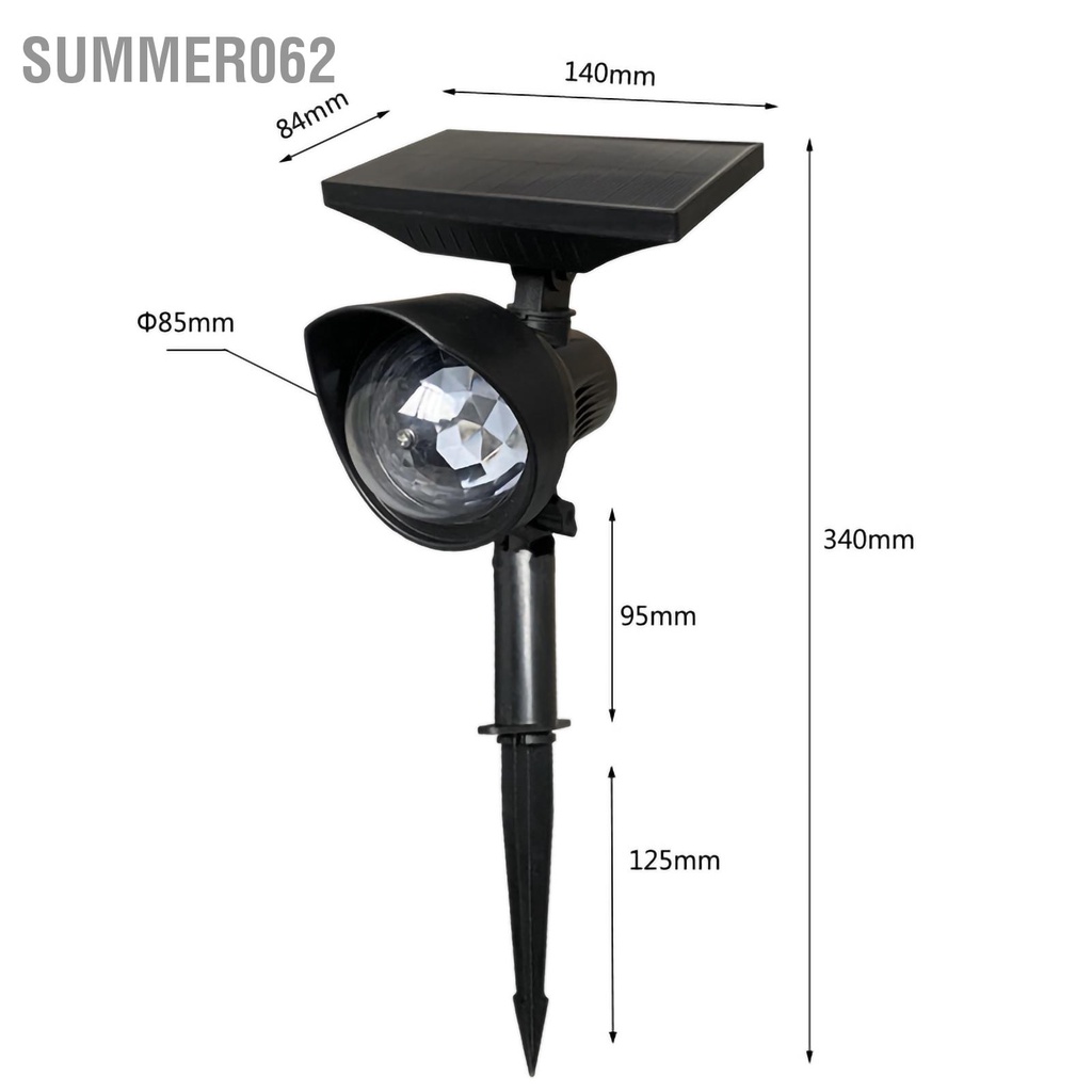 Summer062 Cảnh quan ngoài trời Máy chiếu bãi cỏ Đèn sáng màu năng lượng mặt không thấm nước cho sân vườn