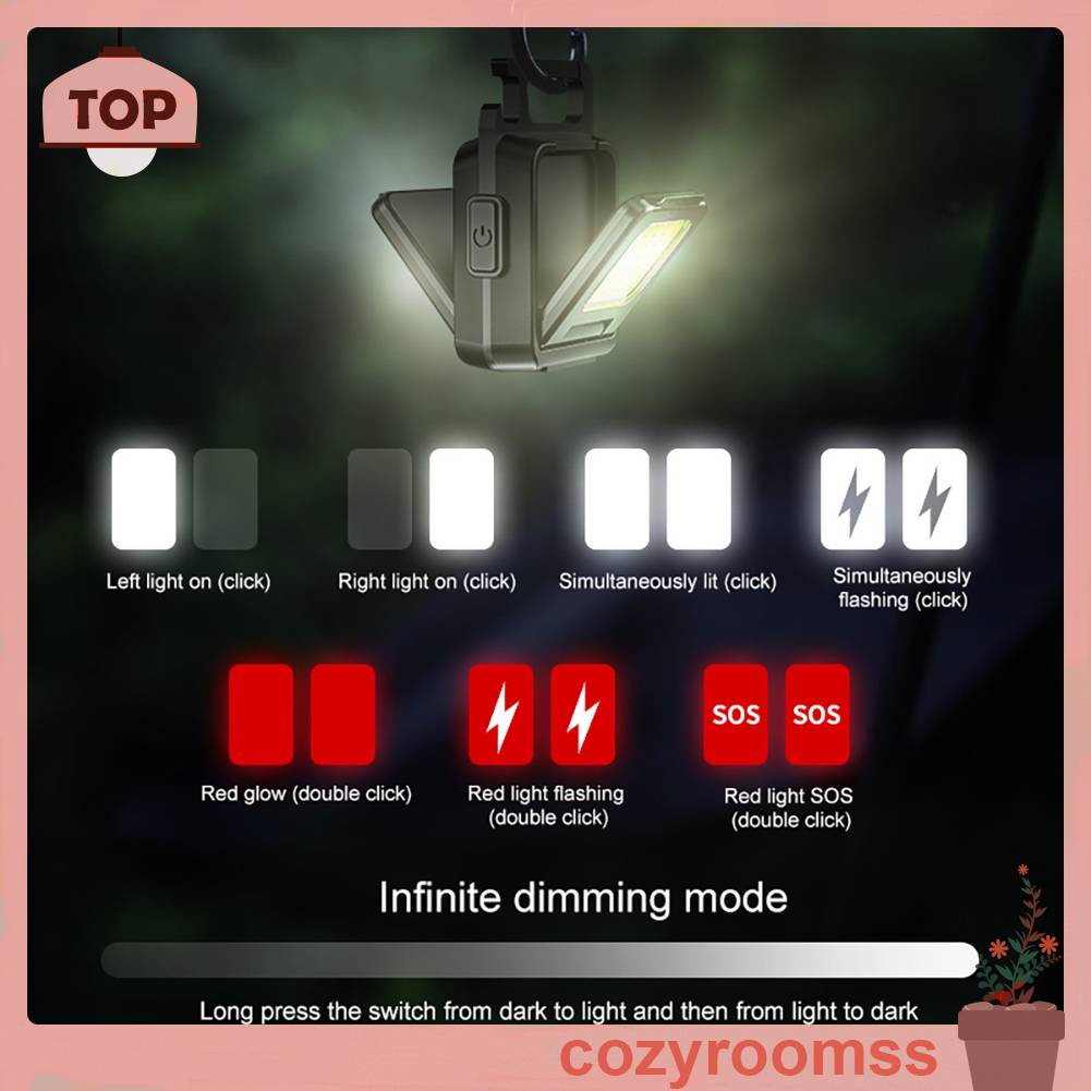 Móc Khóa Đèn LED Mini 7 Chế Độ 1000LM Tiện Dụng