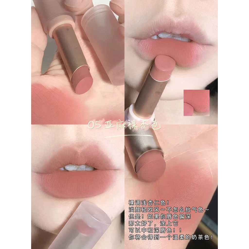 Son Lì Màu Trà Sữa Màu Đỏ Nude Mờ Thời Trang Cho Nữ