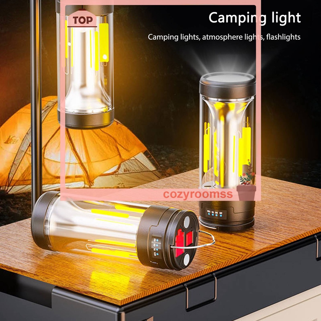 Đèn Pin Cắm Trại Nam Châm 4 Chế Độ 2000mAh